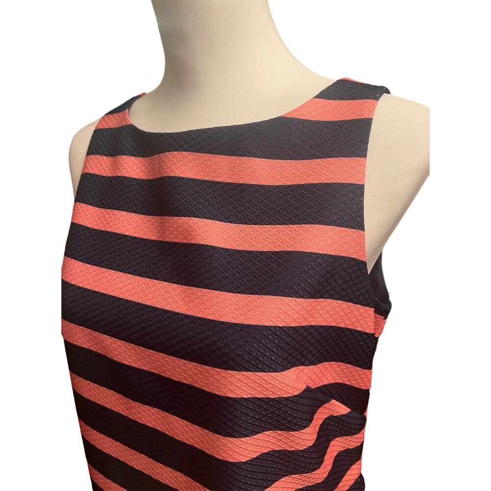 Jessica Howard sleeveless striped dress pink and navy size 6 - Picture 2 of 6